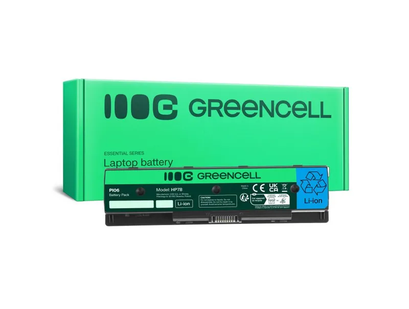 Alternativ bild 0 för Green Cell - Batteri för bärbar dator (likvärdigt med: HP PI06) - litiumjon - 6-cells - 4400 mAh - svart - för HP Pavilion Laptop 14, 15, 17