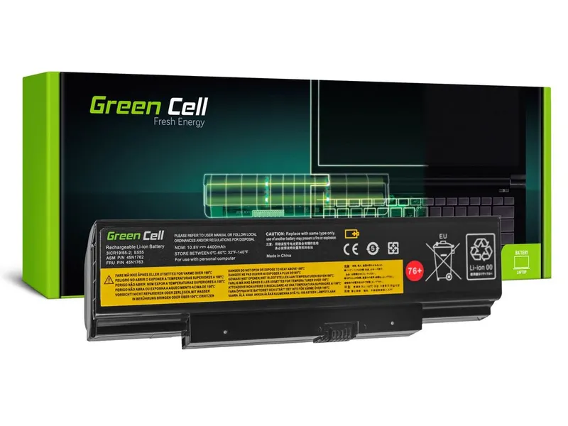 Alternativ bild 0 för Green Cell - Batteri för bärbar dator (likvärdigt med: Lenovo 45N1759, Lenovo 45N1758) - litiumjon - 6-cells - 4400 mAh - svart - för Lenovo ThinkPad E560 20EV, 20EW  E565 20EY  ThinkPad Edge E550 20DF, 20DG  E555 20DH