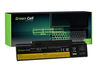 Produktfoto för Green Cell - Batteri för bärbar dator (likvärdigt med: Lenovo 45N1759, Lenovo 45N1758) - litiumjon - 6-cells - 4400 mAh - svart - för Lenovo ThinkPad E560 20EV, 20EW  E565 20EY  ThinkPad Edge E550 20DF, 20DG  E555 20DH