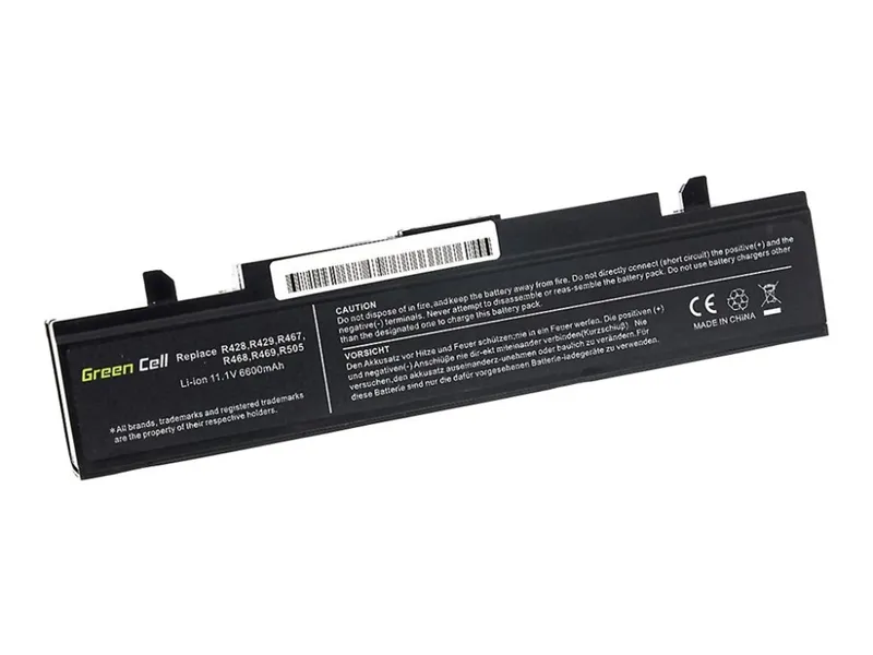 Alternativ bild 0 för Green Cell - Batteri för bärbar dator (likvärdigt med: Samsung AA-PB9NC6B, Samsung AA-PB9NS6B) - litiumjon - 9-cells - 6600 mAh - svart - för Samsung P530-Pro  P580-Pro  R525  R530  R580  R730  R780  SE31