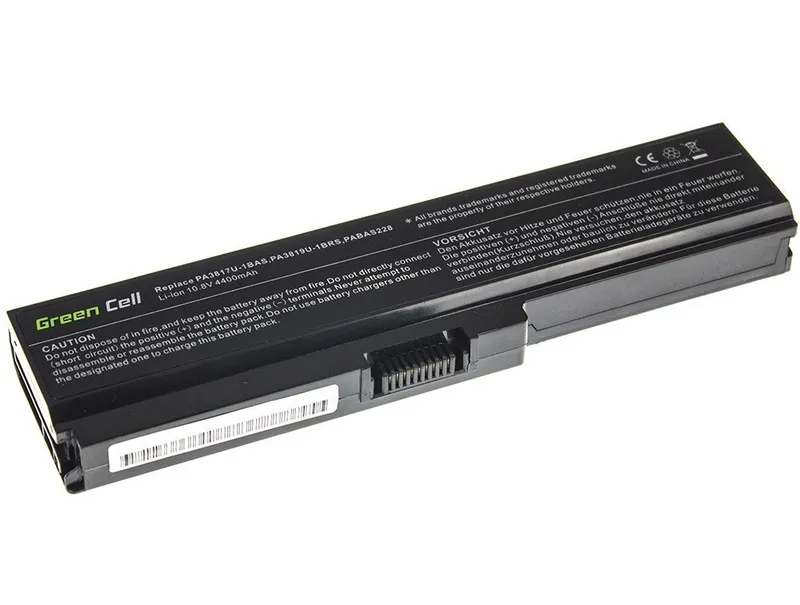 Alternativ bild 0 för Green Cell - Batteri för bärbar dator (likvärdigt med: Toshiba PA3817U-1BRS) - litiumjon - 6-cells - 4400 mAh - svart - för Toshiba Satellite C650, C655, C660, C670, L730, L735, L750, L755, L770, L775, P750, P770