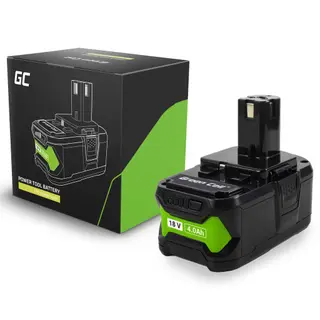 Produktfoto för Green Cell-batteri för Ryobi ONE+ 18V 4Ah elverktyg Ersättningsbatteri RB18L40