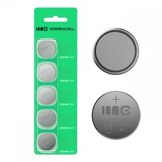 Produktfoto för Green Cell Blister 5x litium knappcellsbatteri CR2016 3V 80mAh