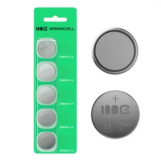 Produktfoto för Green Cell Blister 5x litium knappcellsbatteri CR2016 3V 80mAh