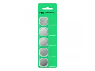 Produktfoto för Green Cell Blister 5x litium knappcellsbatteri CR2016 3V 80mAh