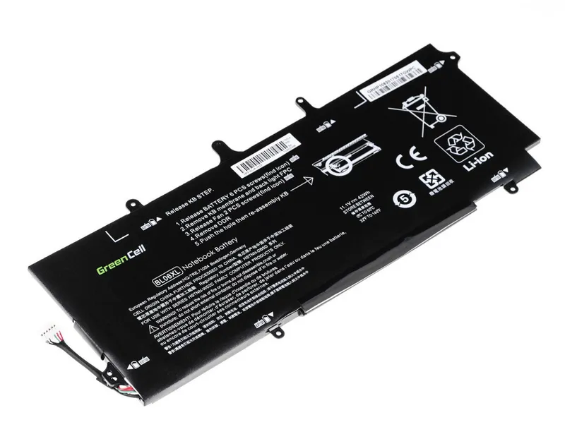 Alternativ bild 0 för Green Cell HP108, Batteri, HP, EliteBook Folio 1040 G1 G2 722236-171 722236-2C1 722297-001 722297-005 BL06 BL06042XL BL06042XL-PL...