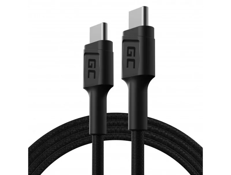 Alternativ bild 0 för Green Cell-kabel PowerStream USB-C 1,2m PD (60W), 480 Mbps, Ultra Charge, QC 3.0