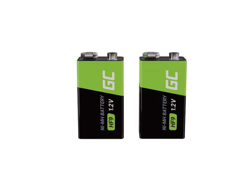 Alternativ bild 0 för Green Cell Laddningsbara HF9 Batterier 250mAh, 9V, 2-pack