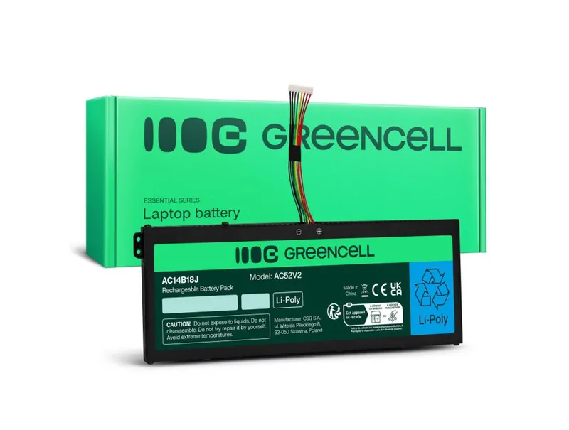 Alternativ bild 0 för Green Cell Laptop batteri Acer Aspire 11.4V 3600 mAh