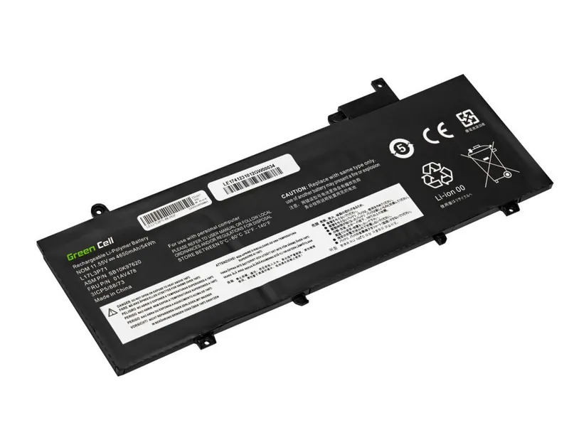 Alternativ bild 0 för Green Cell Laptop batteri Lenovo ThinkPad T480s 11.5V 4650 mAh