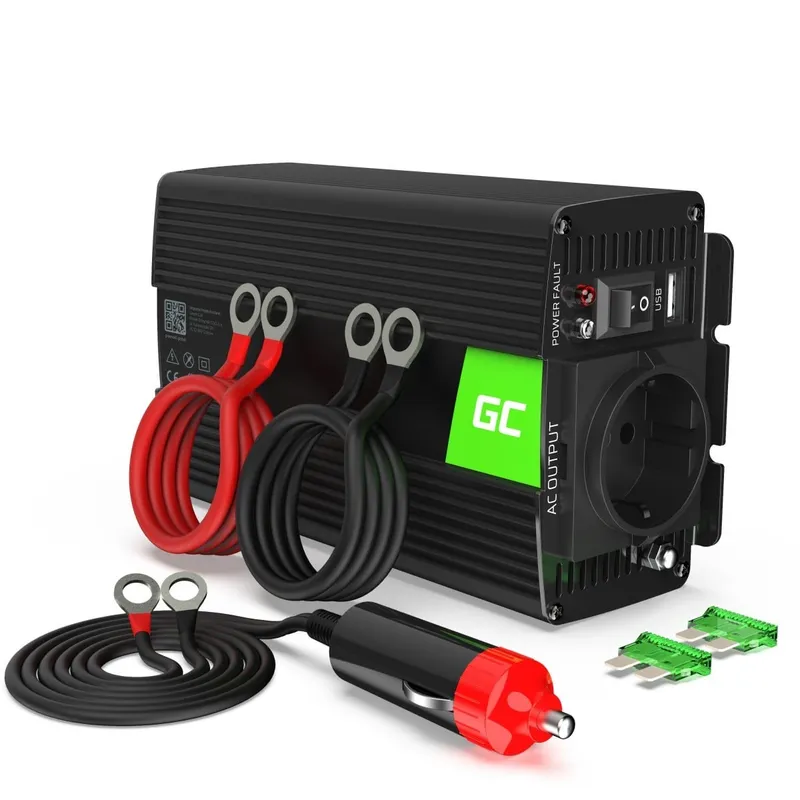 Alternativ bild 0 för Green Cell Power Inverter 24V till 230V 300W/600W Ren sinusvåg