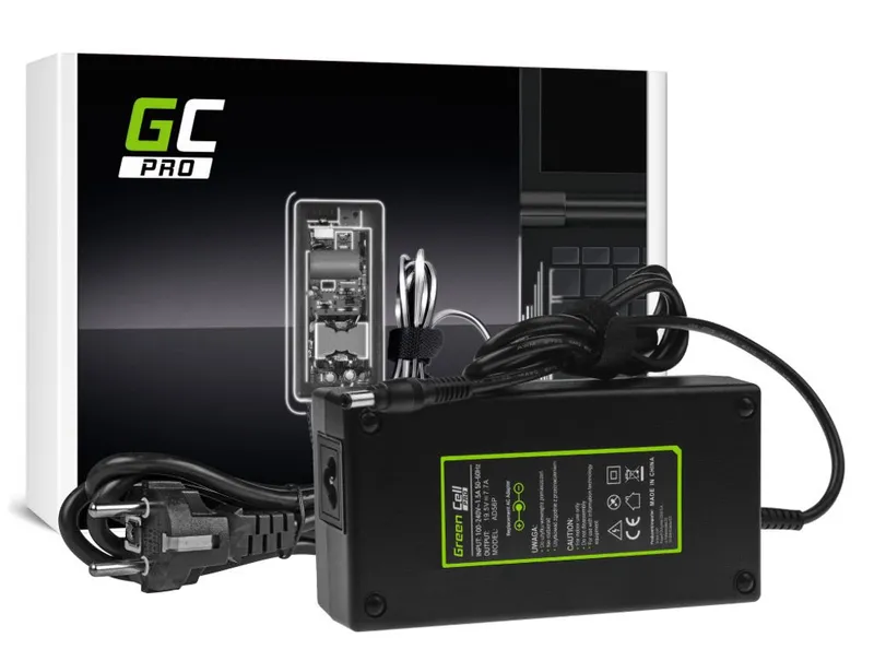 Alternativ bild 0 för Green Cell Pro Charger för Asus G550 etc., 19,5V 7,7A 150W - Svart
