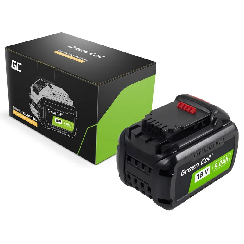 Alternativ bild 0 för Green Cell PTDW18V9, Svart, Litium-Ion (Li-Ion), 9 Ah, 54 V, 84 mm, 138 mm