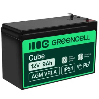 Produktfoto för Green Cell - UPS-batteri - 1 x batteri - Bly-syra - 9 Ah - svart