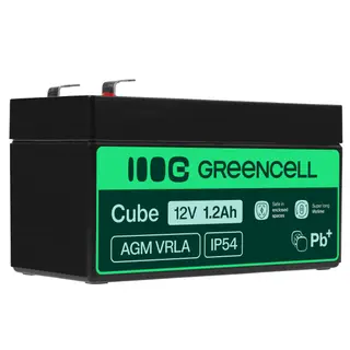 Produktfoto för Green Cell - UPS-batteri - 1 x batteri - Förseglat med blysyra (SLA) - 1.2 Ah - svart