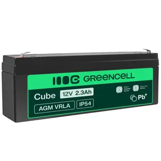 Produktfoto för Green Cell - UPS-batteri - 1 x batteri - Förseglat med blysyra (SLA) - 2.3 Ah - svart