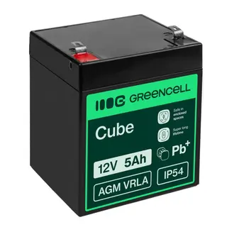 Produktfoto för Green Cell - UPS-batteri - 1 x batteri - Förseglat med blysyra (SLA) - 5 Ah - svart