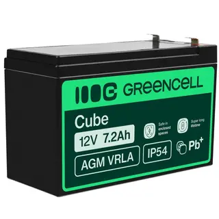 Produktfoto för Green Cell - UPS-batteri - 1 x batteri - Förseglat med blysyra (SLA) - 7.2 Ah - svart