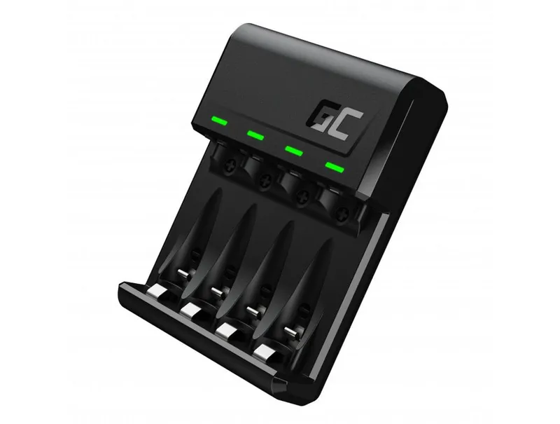 Alternativ bild 0 för Green Cell VitalCharger - Batteriladdare - 4 x batterier laddas - 0.5 Watt - 1.2 A - svart