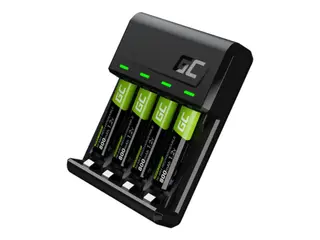 Produktfoto för Green Cell VitalCharger battery charger - 0.5 Watt - with 4 x AA NiMH 800 mAh rechargeable batteries