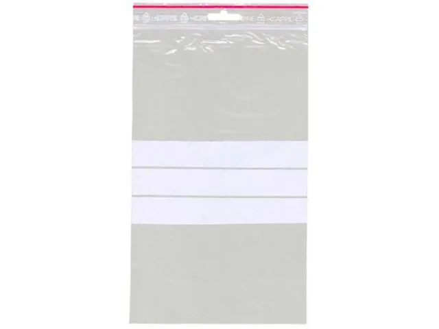 Alternativ bild 0 för GRIPPIE Blixtlåspåse med skrivfält 150x250mm