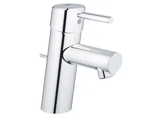 Produktfoto för GROHE Concetto tvättställsarmatur med spak och 1 1/4 bottenventil och 3/8 flexibla anslutningsslangar -