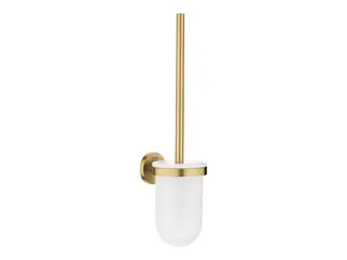 Produktfoto för Grohe Essentials väggmonterad toalettborste med glashållare - Brushed Cool Sunrise