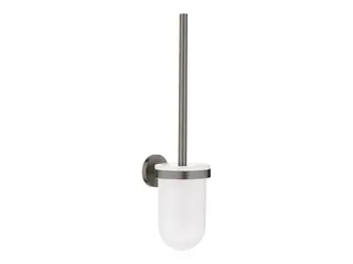 Produktfoto för Grohe Essentials väggmonterad toalettborste med glashållare - Brushed Hard Graphite