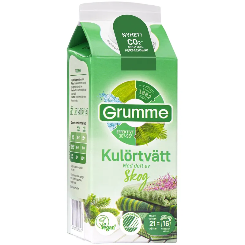 Bild 2 för Grumme Flytande Kulörtvätt Skog 750 ml