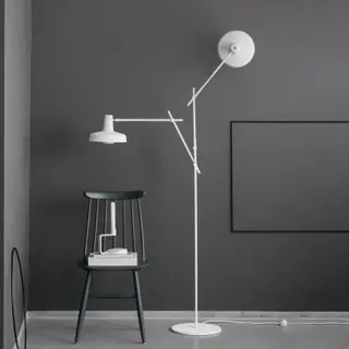 Produktfoto för Grupa Products - Arigato Golvlampa Dubbel Vit Grupa