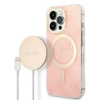 Produktfoto för Guess Magsafe Skal och laddare set till iPhone iPhone 13 Pro - Rosa