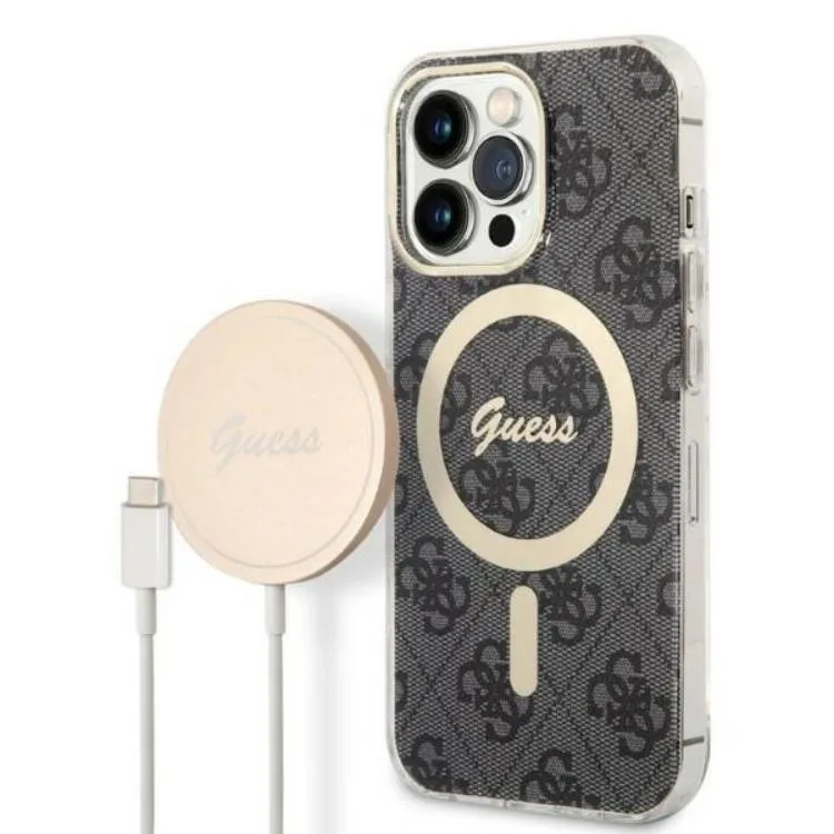 Alternativ bild 0 för Guess Magsafe Skal och laddare set till iPhone iPhone 13 Pro - Svart