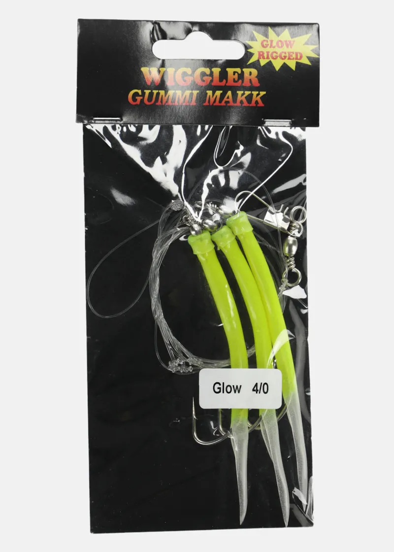 Bild 2 för Gummi Makk Gul/Lys Rigged #4/0, Gul/Lys, Onesize,  Kustdrag