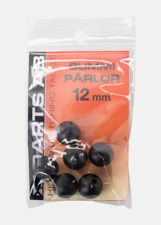Produktfoto för Gummipärlor Svarta