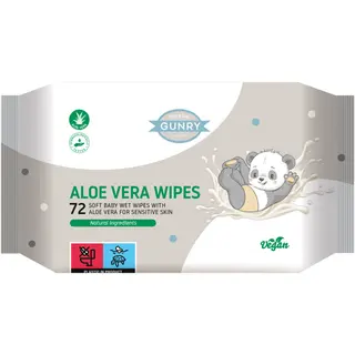 Produktfoto för Gunry Baby Aloe Vera Wipes 72-pack