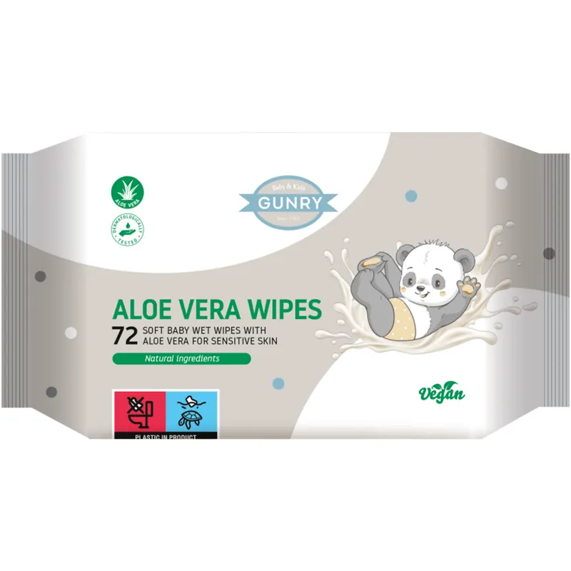 Bild 1 för Gunry Baby Aloe Vera Wipes 72-pack