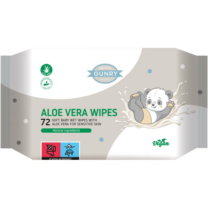 Bild 2 för Gunry Baby Aloe Vera Wipes 72-pack