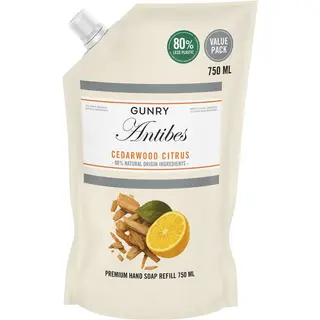 Produktfoto för Gunry flytande tvål premium refill french cedarwood citrus 750 ml