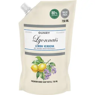Produktfoto för Gunry Flytande Tvål Premium Refill Lemon Verbena 750 ml