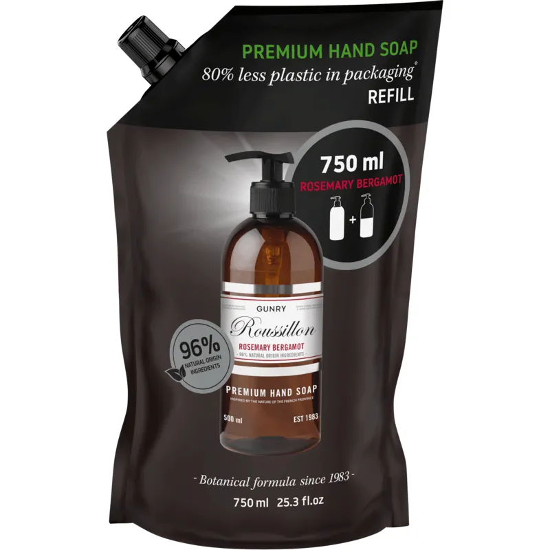 Bild 1 för Gunry Flytande Tvål Premium Refill Rosemary Berg 750 ml