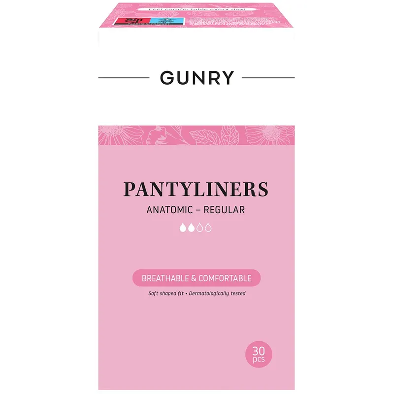 Alternativ bild 0 för Gunry Pantyliners Anatomic