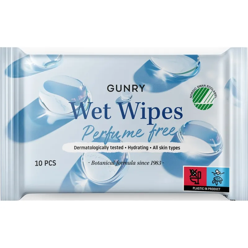 Bild 1 för Gunry Wet Wipes Perfume Free  10 st