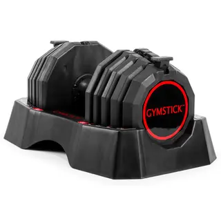 Produktfoto för Gymstick 61031, Justerbar hantel, Svart, Röd, Akrylnitrilbutadienstyren, Termoplastiskt gummi (TPR), Nylon, 22,5 kg, 440 x 280 x 215 mm