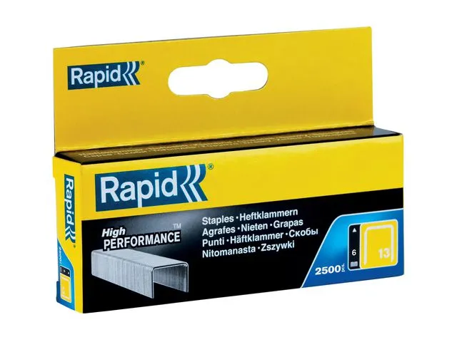 Alternativ bild 0 för HÄFTKLAMMER RAPID 13/6 2500ST/ASK        (50) | Beijerbygg Byggmaterial