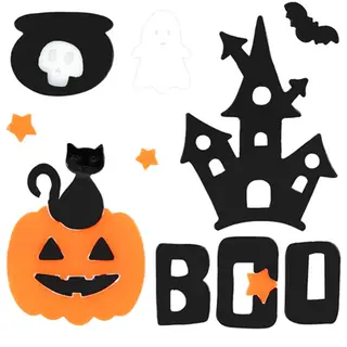 Produktfoto för Halloween BOO Fönsterklistermärken 20,5x20 cm