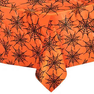 Produktfoto för Halloween Bordsduk Spindelnät Orange 137x274cm