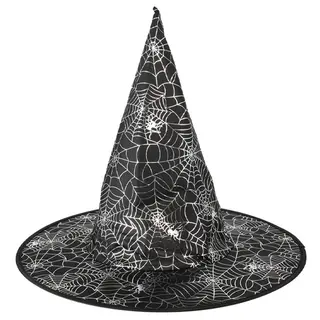 Produktfoto för Halloween Häxhatt Med Spindelnät 38x32cm