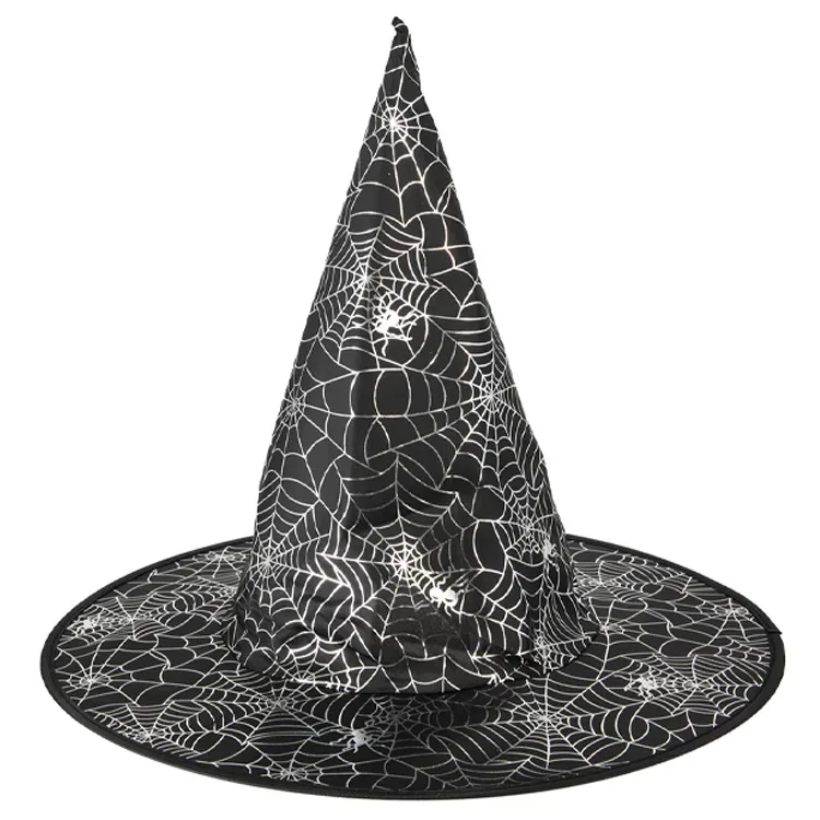 Alternativ bild 0 för Halloween Häxhatt Med Spindelnät 38x32cm