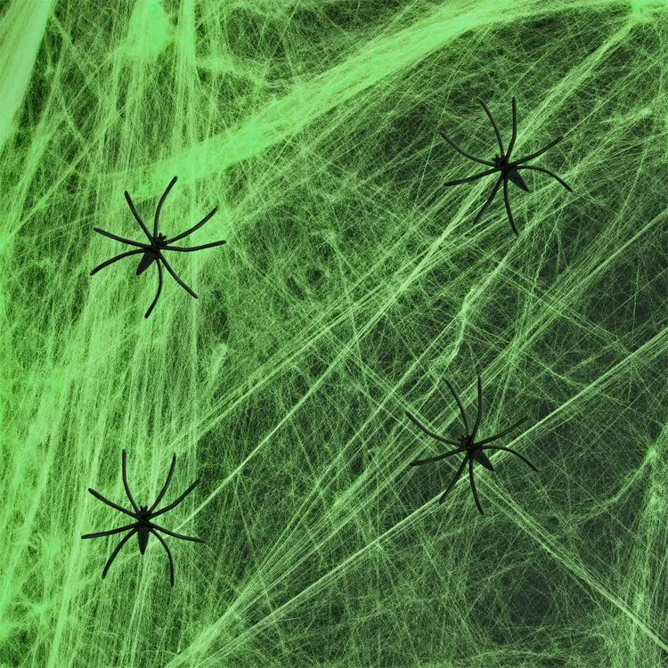 Alternativ bild 0 för Halloween Spindelnät Grön 200g