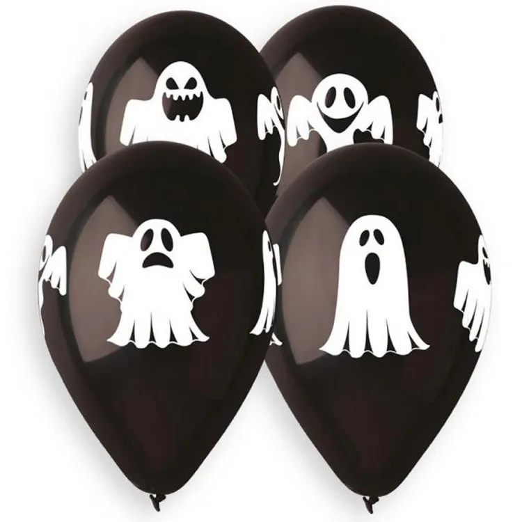 Alternativ bild 0 för Halloweenballonger Spöke 33cm 5-pack